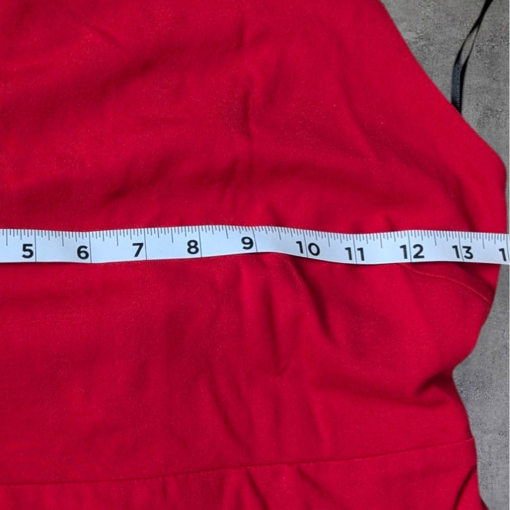 Lulus Red High Neck Lace Up Open Back Midi Dress Womens Size Medium Side Slit - Picture 5 of 6